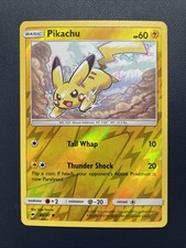 Pokemon Pikachu 40/147 - SM Burning Shadows - Reverse Holo - Excellent on eBay