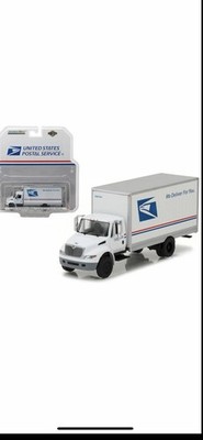 2013 International Durastar USPS Box Truck 1/64 Diecast Model Greenlight H.D....