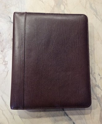 フランクリン・プランナー Franklin Planner アドバンワイン Vtg Franklin Quest Burgundy Verona Leather Zip Organizer Planner 7