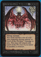 Lord of the Pit Alpha NM Black Rare MAGIC GATHERING CARD (ID# 494224) ABUGames