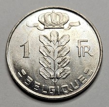 1964 Belgium 1 One Franc - French Text - Belgian Coin - Copper Nickel World Coin