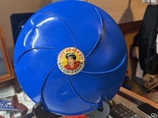 LiL Abner Pipco Flying disc complete with backer card mid 1950s blue