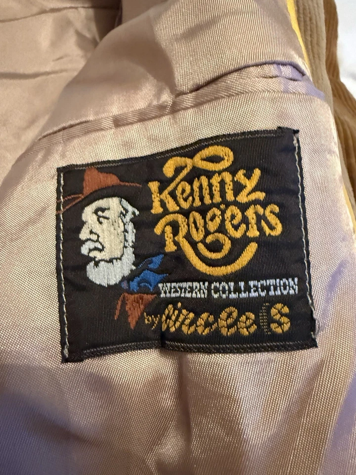 Vintage Kenny Rogers Western Collection Corduroy Blazer 44R Brown Elbow Patches - Image 4 of 4