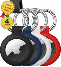 Airtag Keychain Holder   4 Pack Airtag Holder Keychain, Secure Apple Airtag Case