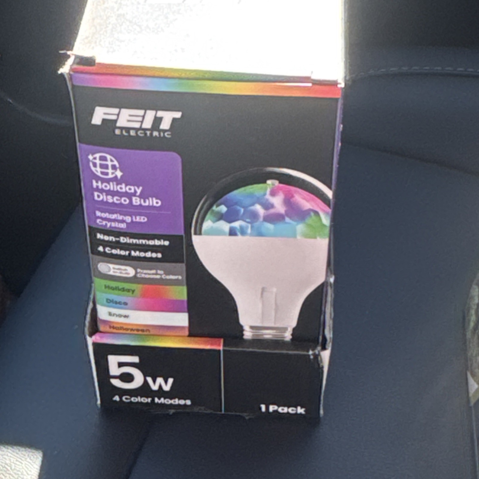 Feit Electric 5W LED Multicolor Globe Holiday Disco Bulb Color-Changing