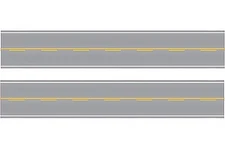 EasyStreets Aged Asphalt 10'' Straight Single Passing - N Scale Model Railroad