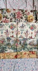 Vintage Floral Fabrics Mixed Sizes Sanderson roses for repurposing crafts