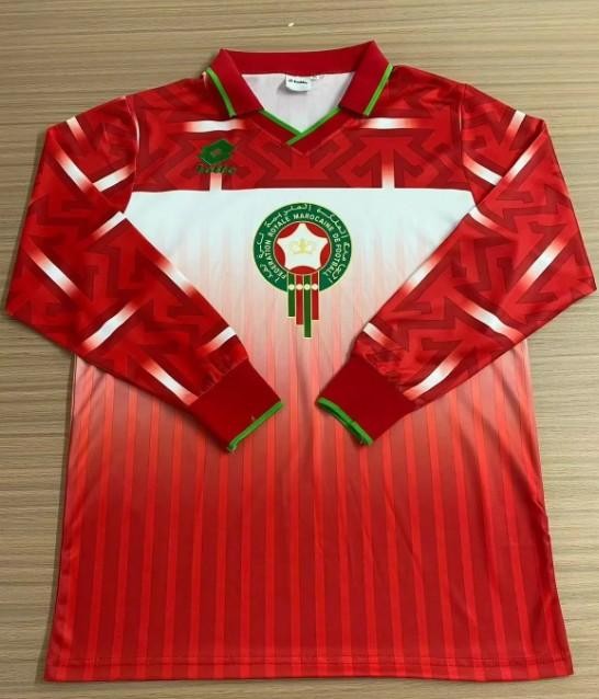 Morocco Home 94-95 Soccer long sleeves Jersey | eBay
