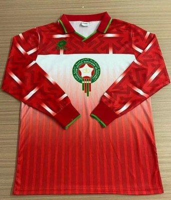Morocco Home 94-95 Soccer long sleeves Jersey | eBay