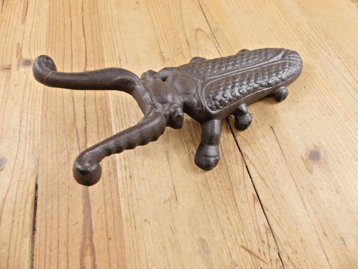 LARGE Cast Iron Bug Beetle Figural Boot Jack Tool Shoe Horn
