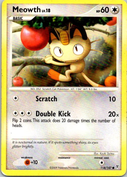 Pokemon TCG Meowth Common Supreme Victors 114