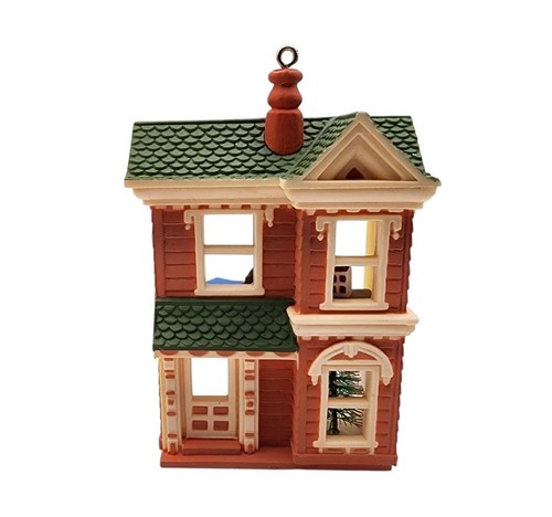 Vintage 1984 Hallmark Andenken viktorianisches Puppenhaus Weihnachtsschmuck Puppenhaus