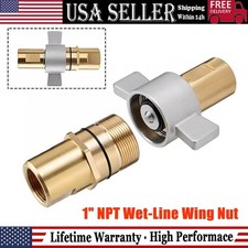 1 Inch NPT Wet-Line Wing Nut Hydraulic Quick Disconnect Coupler / Coupling Set