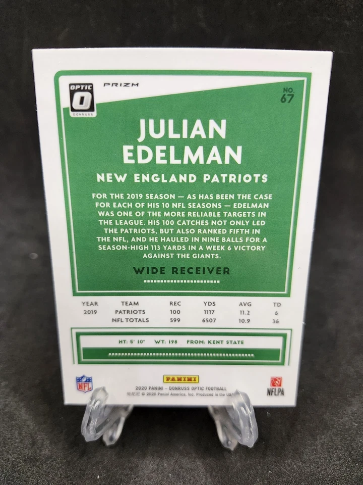 2020 Donruss Optic Julian Edelman RED STARS SSP!! Patriots Super Bowl Champ HOF - Image 2 of 2