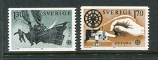 Sweden #1278-1279 Set Mail Sevice Boat [Mint Never Hinged]