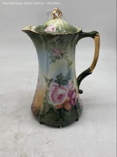 Jean Pouyat Limoges France Multicolor Floral Hand Painted Tea Pot Set Of 4