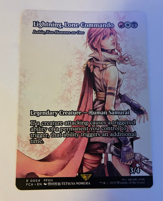 Lightning, Lone Commando Isshin, Two Heavens As One MTG Final Fantasy Showcase