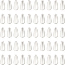 PATIKIL White Pearl Charm, 200Pcs Beads Teardrop Faux 12x6mm