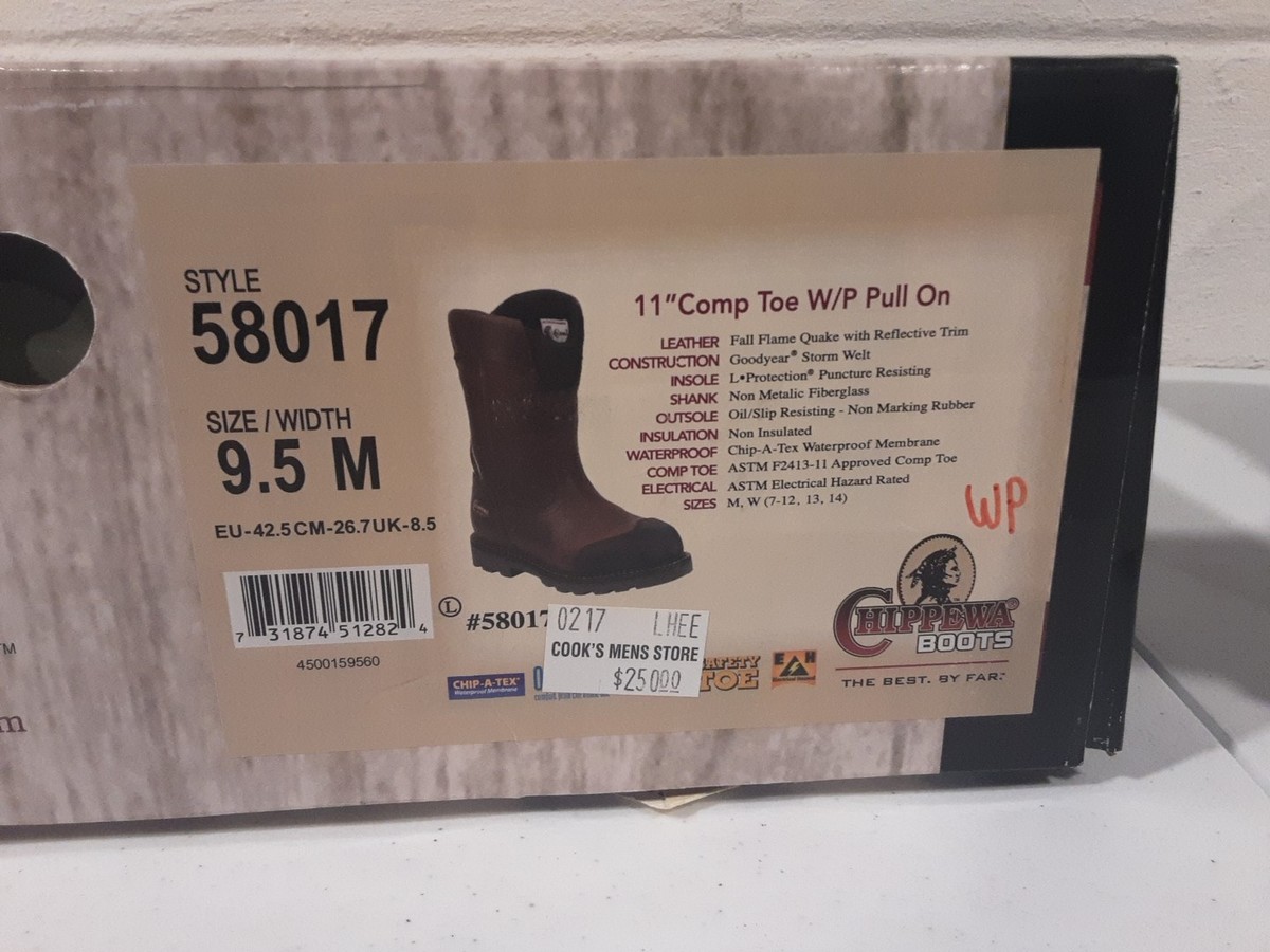 100サイズ③ Chippewa 11 Inch Waterproof Comp Toe Work Boots Mens Size 9.5M