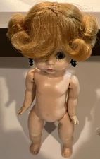 1950’s BKW Madame Alexander Wendy Kins Alex Blonde Glamorous Hair Buns Ear Rings