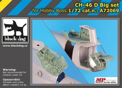 Black Dog 1/72 Boeing Vertol CH-46 D Super Detail Set for Hobby Boss kits