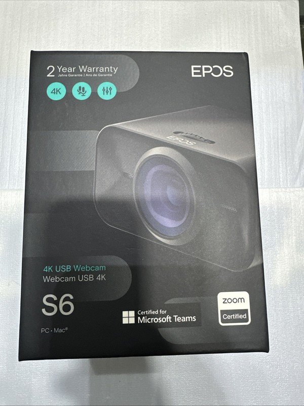 EPOS (Sennheiser) S6 Webcam 4k Gaming or Streaming Camera