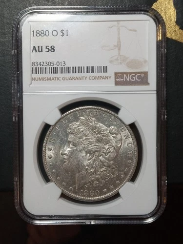 1880 O Morgan Silver Dollar $1-Graded NGC AU-58!Nice PL MIRROR FIELDS!Nice Date!