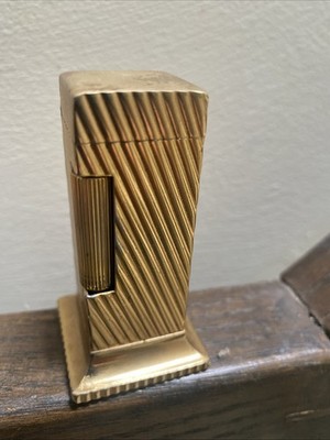 VINTAGE Dunhill Rollalite TABLE LIGHTER  GOLD PLATED For Repair Restoration