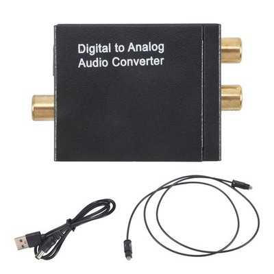 Digital Optisch Koaxial Toslink  zu Analog Audio Converter Adapter  SV Q3T47643