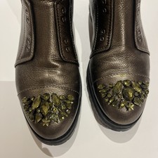 Stiefeletten Jimmy Choo Gold Schmucksteine  Größe 39,5 TOP WIE NEU Neupreis 975€