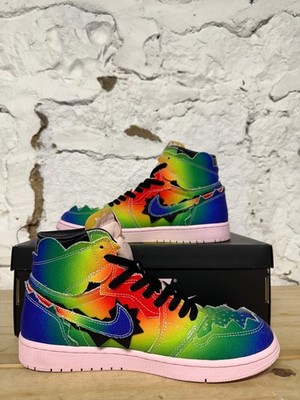 Air Jordan 1 'J Balvin' Men's Size 9 Pre-owned Sneakers DC3481-900