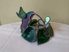 Stained Glass Mini Small Lamp Shade Vintage Tiffany Style Hummingbird
