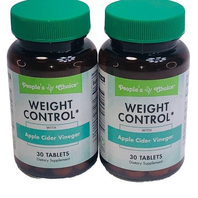 2 Peoples Choice Weight Control Apple Cider Vinegar Dietary Supplement