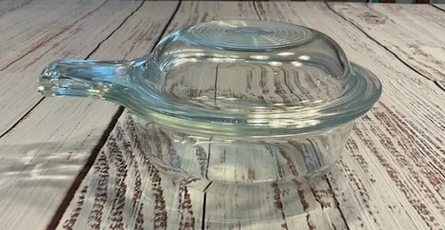 Vintage Pyrex Clear glass Grab It Bowl with Lid 601-C Corning Ware