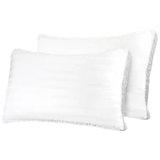 2-Pack: Sleep Restoration 1800 Series Gusset Gel Pillow With Plush Cooling Ge...
