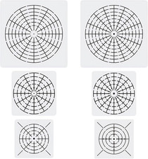 6 Pieces Mandala Dot Painting Tool Stencils Template Set, 8/12/16 Segment Creati