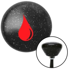 Red Marine Drip Black Retro Metal Flake Shift Knob w/ M16x1.5 Insert Shifter