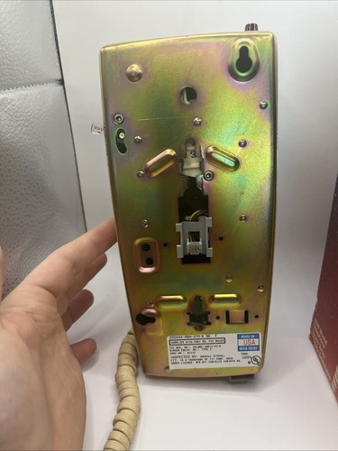 Teléfono de Pared CORTELCO 255444-MBA-27M Beige Pulsador, Retro, Leer, Probado - Imagen 7 de 8