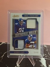 2020 Panini Absolute / Historical Duals Relics Tiki Barber/Michael Strahan NYG🔥