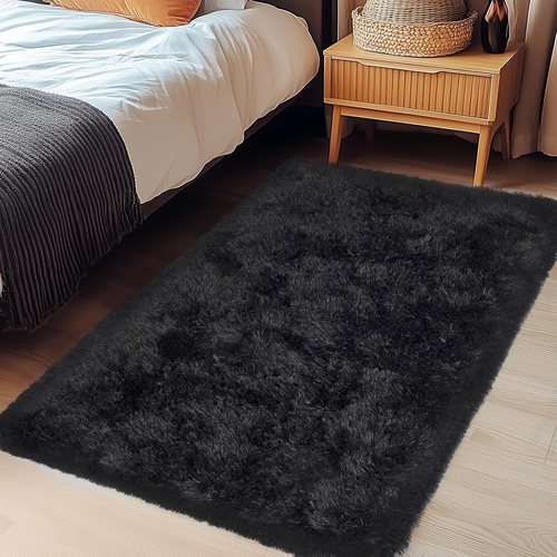 Soft Area Rugs for Bedroom Living Room, Modern Shag Rug Fluffy Carpets, Abstract - Picture 4 of 12