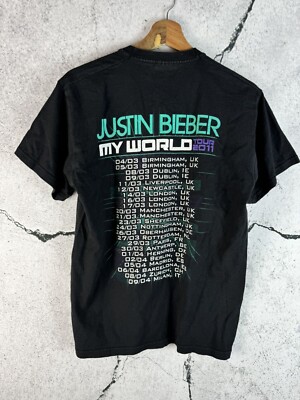 Justin Bieber My World 2010 Tour Tee Band Pop tshirt | eBay