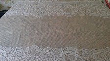 Classic White Lace Tablecloth   Approx. 102" x 60"   Elegant Tablecloth