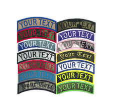 Custom 1.5" Rocker Name Tapes w/ Border! 35+ Fabrics to choose!USA Made!!