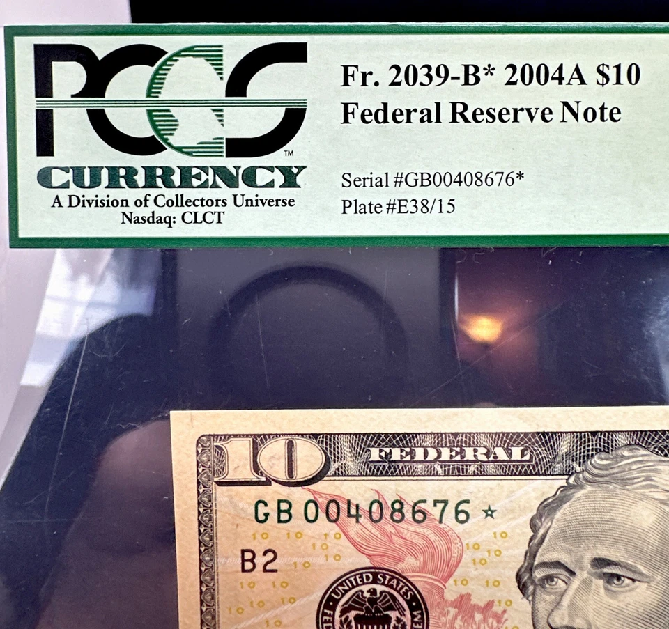2004 $10 FRN FR2039-B* PCGS GEM NEW 66PPQ, New York * Note S/N GB00408676* - Image 2 of 4