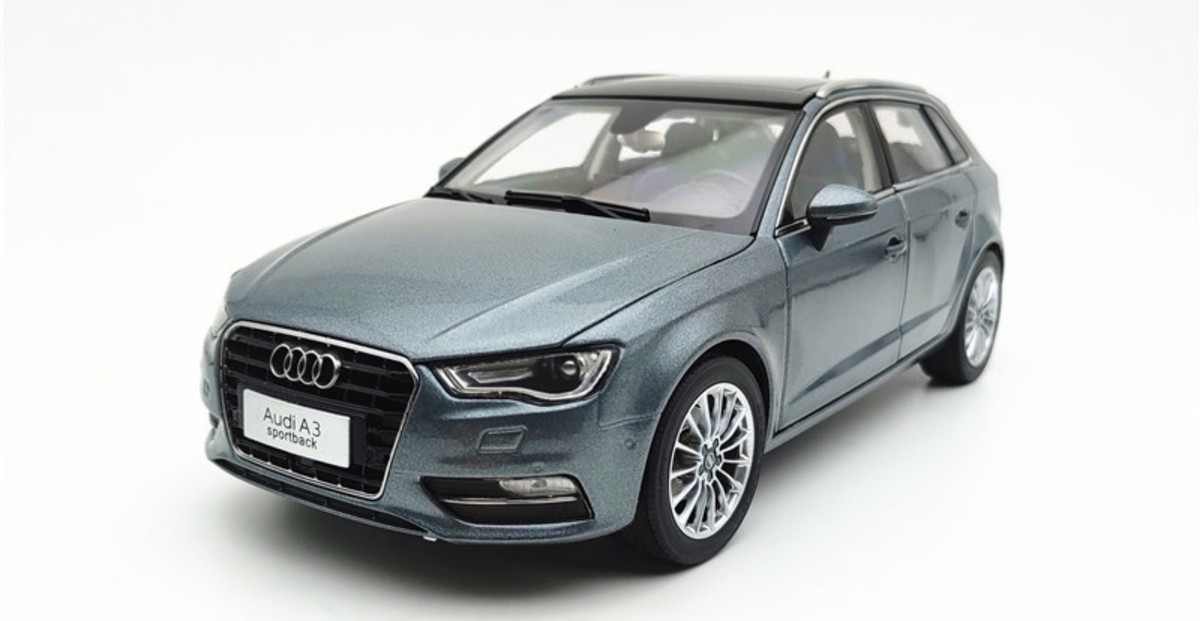 1/18 Audi A3 Sportback Gray Diecast Metal Model Car Toys