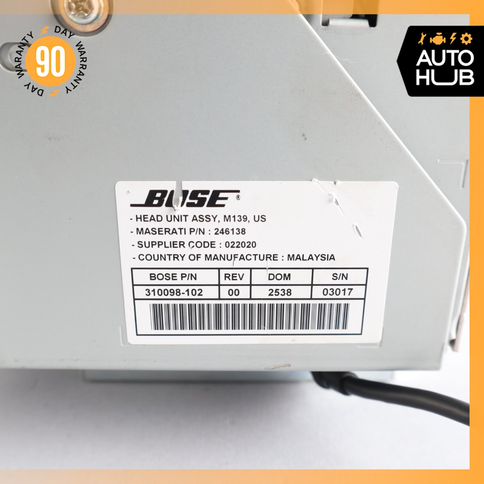 09-10 Maserati Quattroporte M139 Command Head Unit Navigation Radio OEM 71k