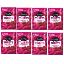 902120 8 X 280G BAG DARRELL LEA TWISTS RASPBERRY ORIGINAL TWISTS