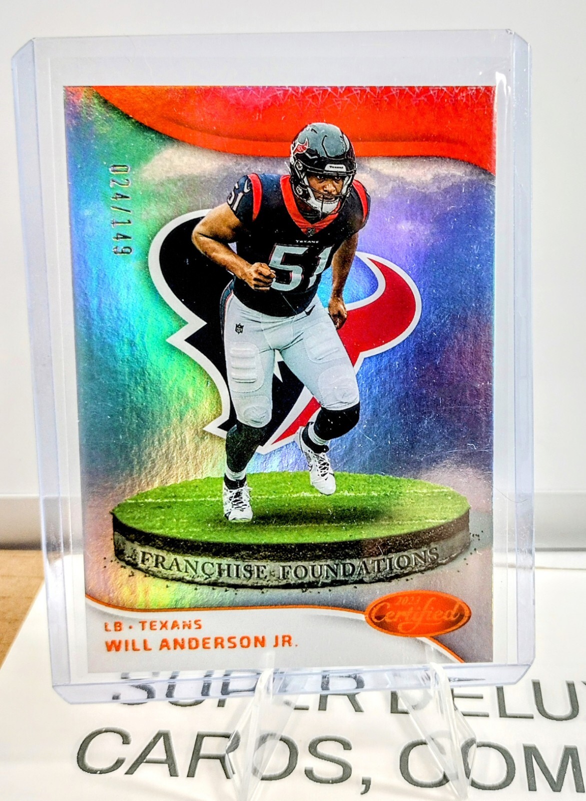 Will Anderson Panini Certified Franchise Foundations #FF6 Mirror Orange