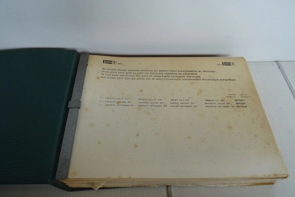 Catalogo parti di ricambio Lancia Beta Coupè Spider HPE Berlina - Immagine 3 di 4