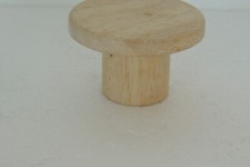 Wood LID OR TABLE UNFINISHED Craft 3" TOP 2 "HEIGHT, BOTTOM 1 1/2"